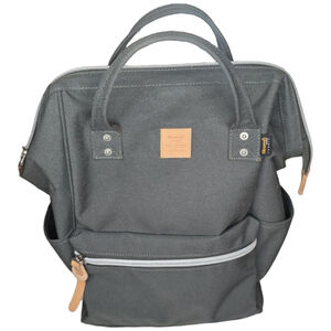 Himawari Gray Backpack Purse Wide Opening Canvas Travel Laptop BackpackStyle